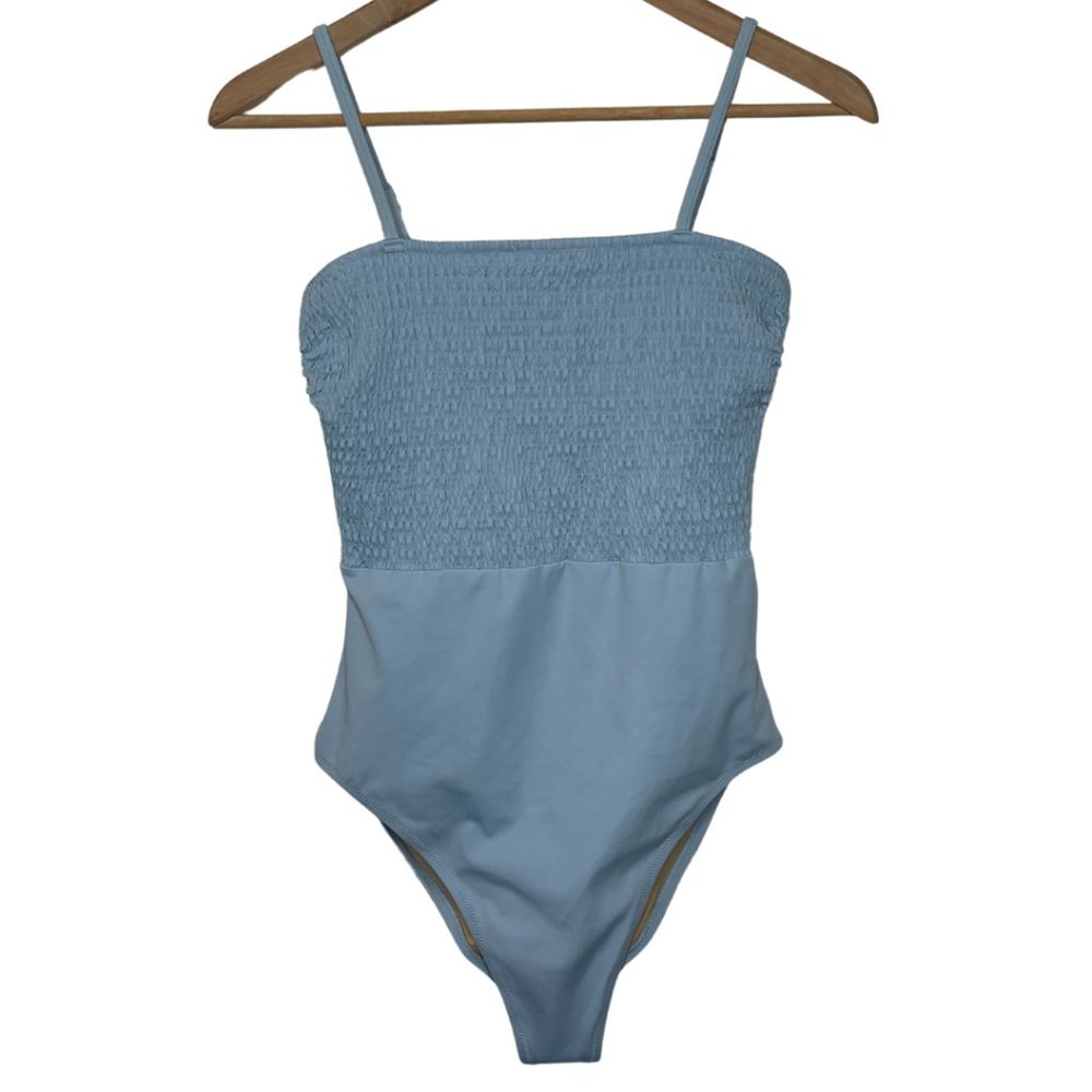 OLD NAVY | Pale Blue One Piece Swimsuit with Elastic Top | Size S